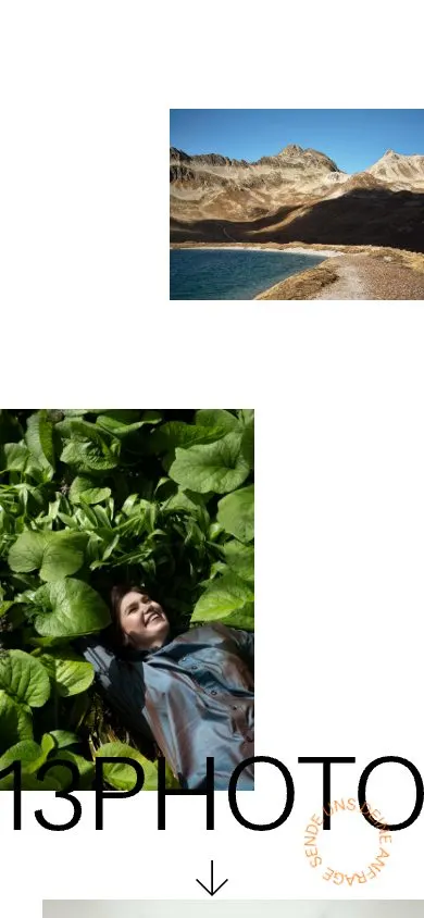 13PHOTO website, mobile screenshot