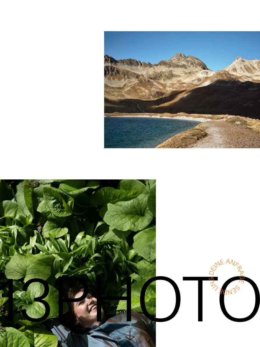 13PHOTO website, tablet screenshot