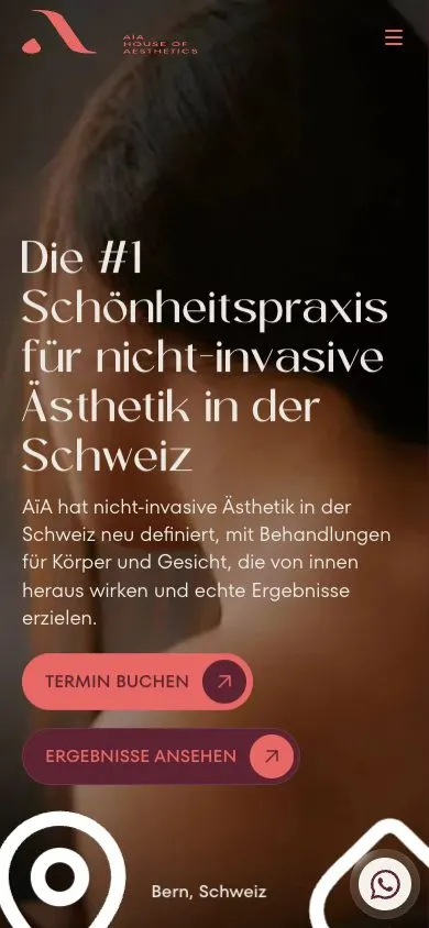 AïA website, mobile screenshot