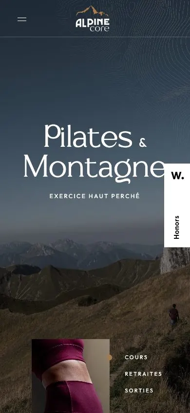 AlpineCore website, mobile screenshot