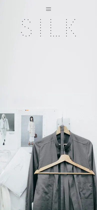 Atelier Silk website, mobile screenshot