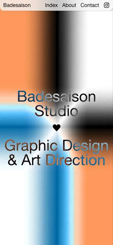 Badesaison Studio website, mobile screenshot