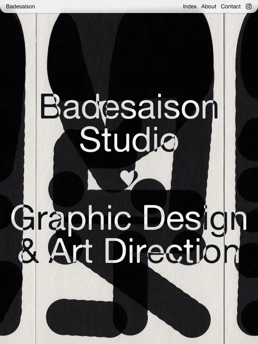 Badesaison Studio website, tablet screenshot