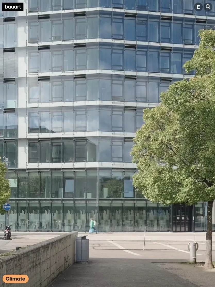 bauart Architekten website, tablet screenshot