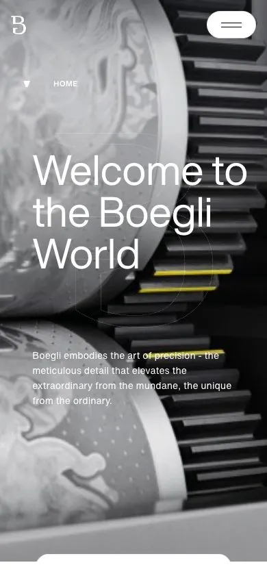 Boegli Gravures website, mobile screenshot
