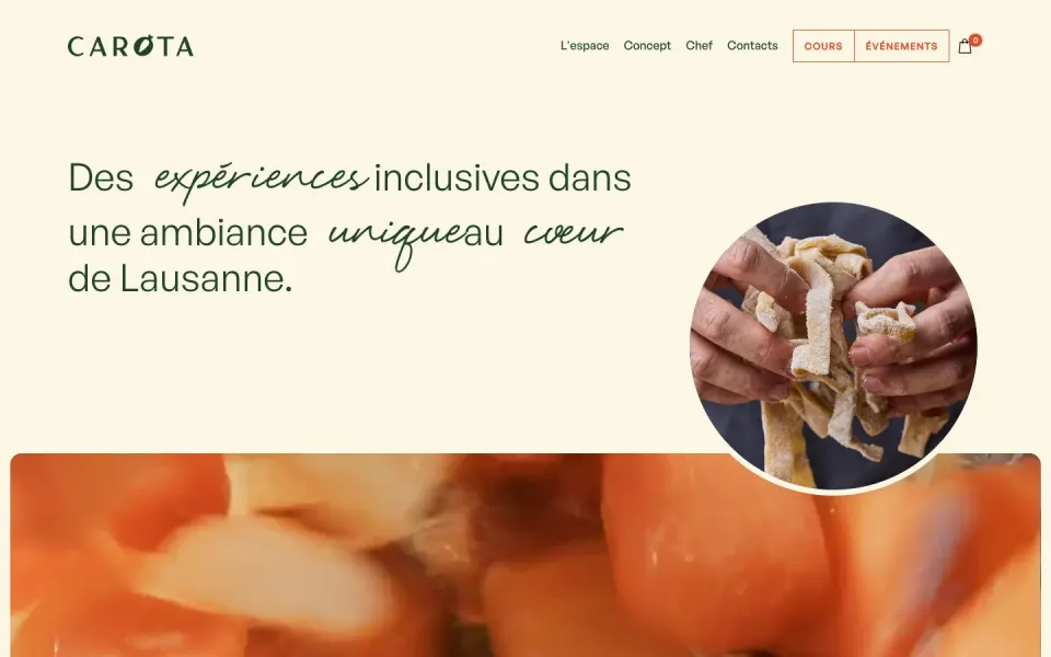 Carota website, desktop screenshot