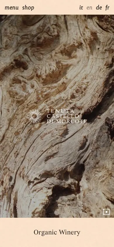 Castello di Morcote website, mobile screenshot