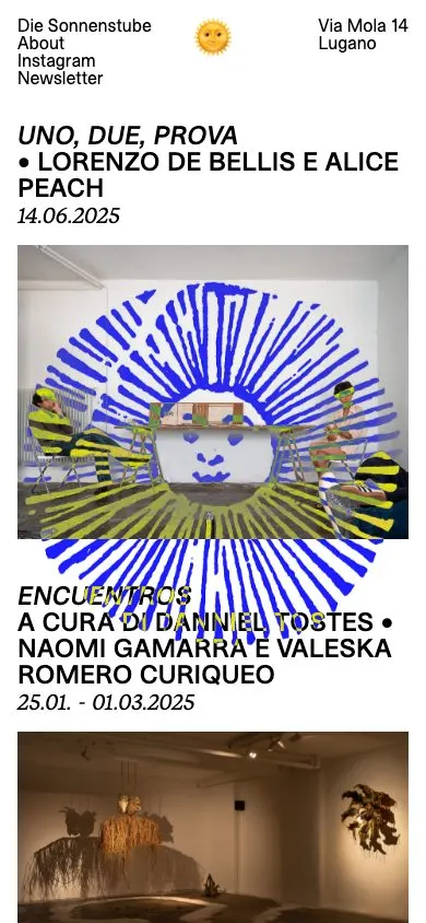 Die Sonnenstube website, mobile screenshot