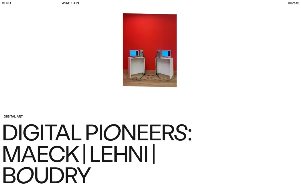 Digilab Kunsthaus Zürich website, desktop screenshot