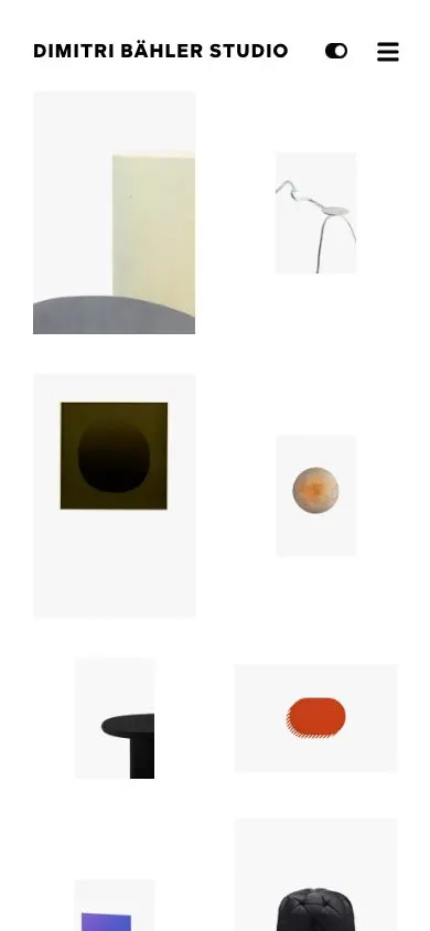 Dimitri Bähler website, mobile screenshot