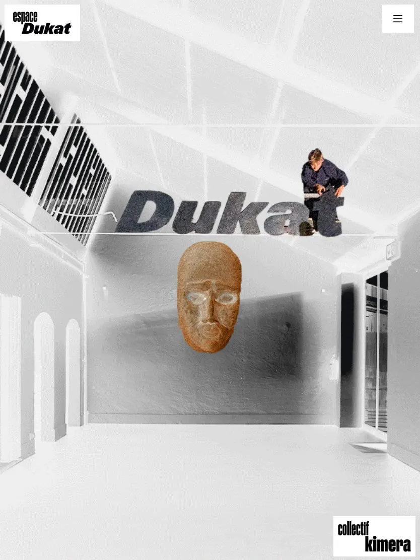 Espace Dukat website, tablet screenshot