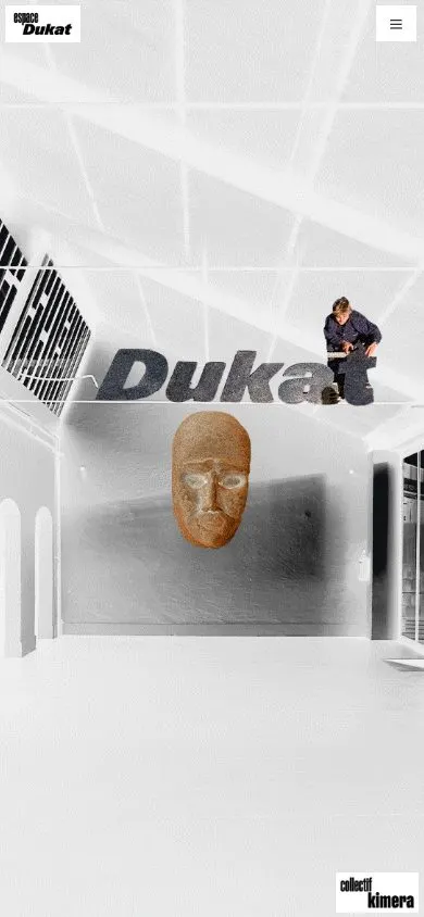 Espace Dukat website, mobile screenshot