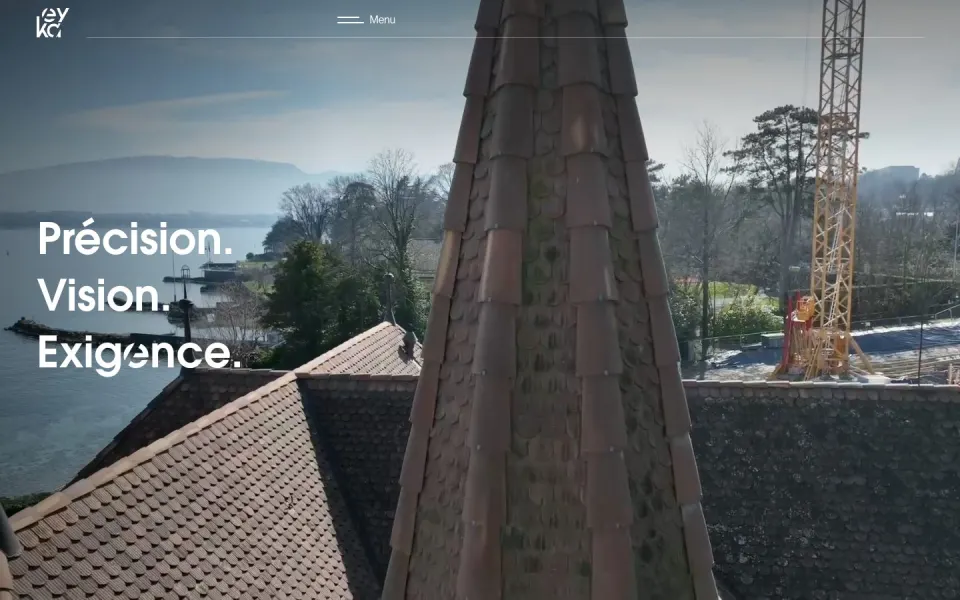 EYKA website, desktop homepage