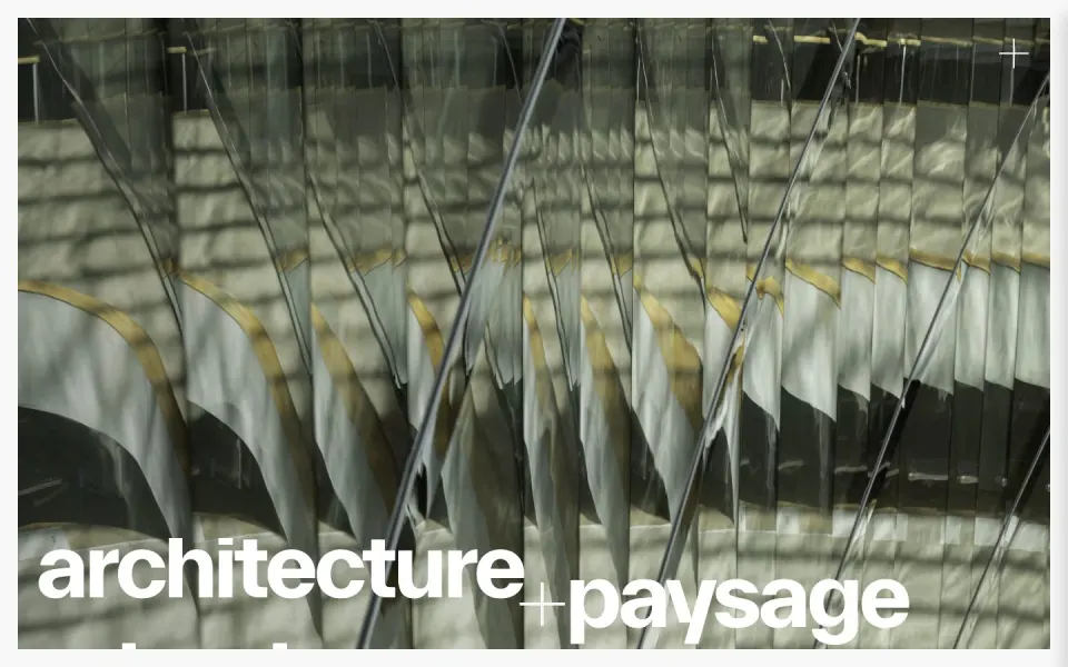 Favre+Guth website, desktop homepage