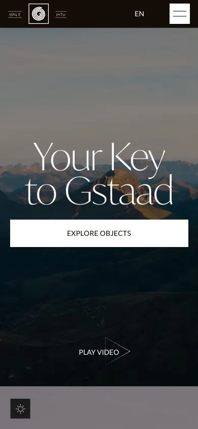 Gerax website, mobile screenshot