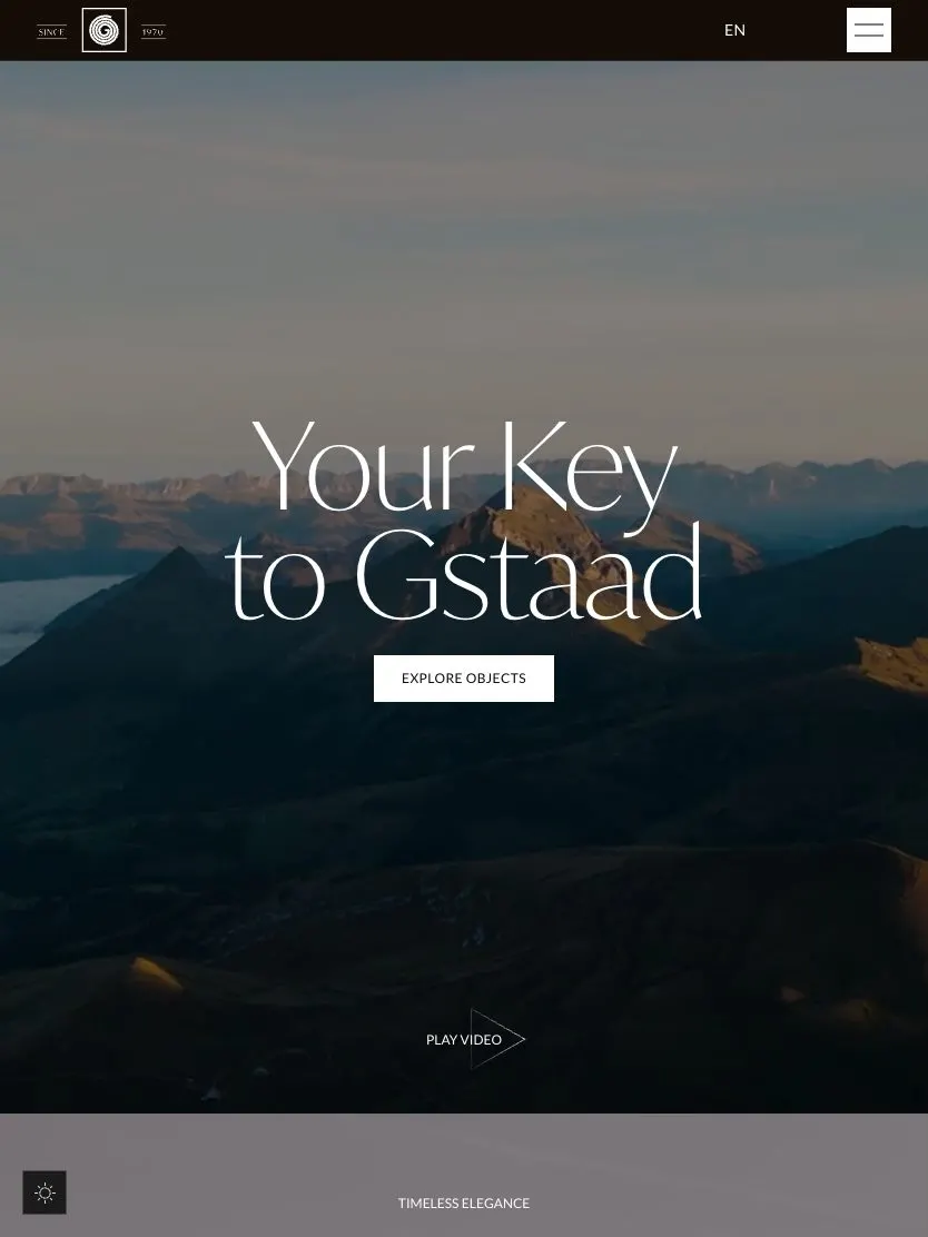 Gerax website, tablet screenshot