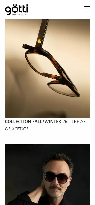Götti Switzerland website, mobile screenshot
