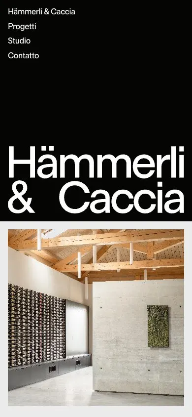 Hämmerli & Caccia website, mobile screenshot