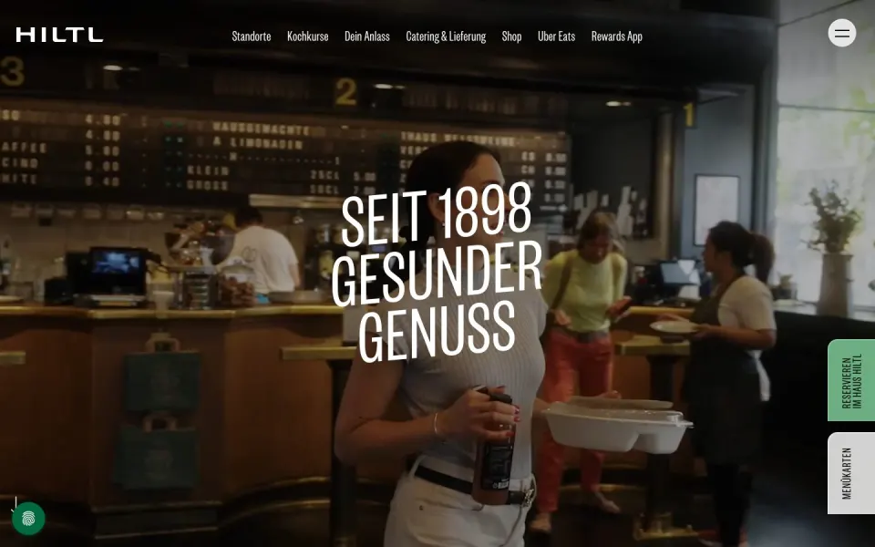 Hiltl website, desktop screenshot