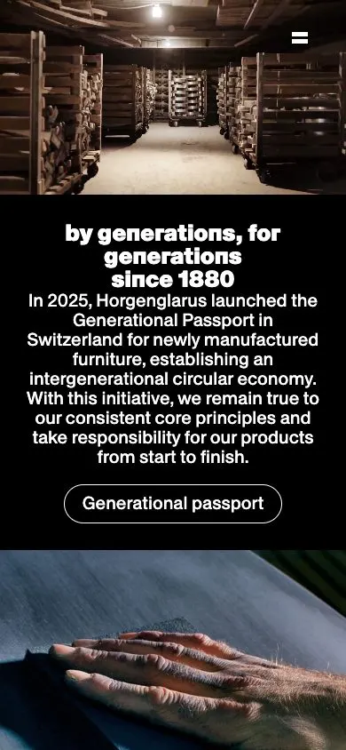 horgenglarus website, mobile screenshot