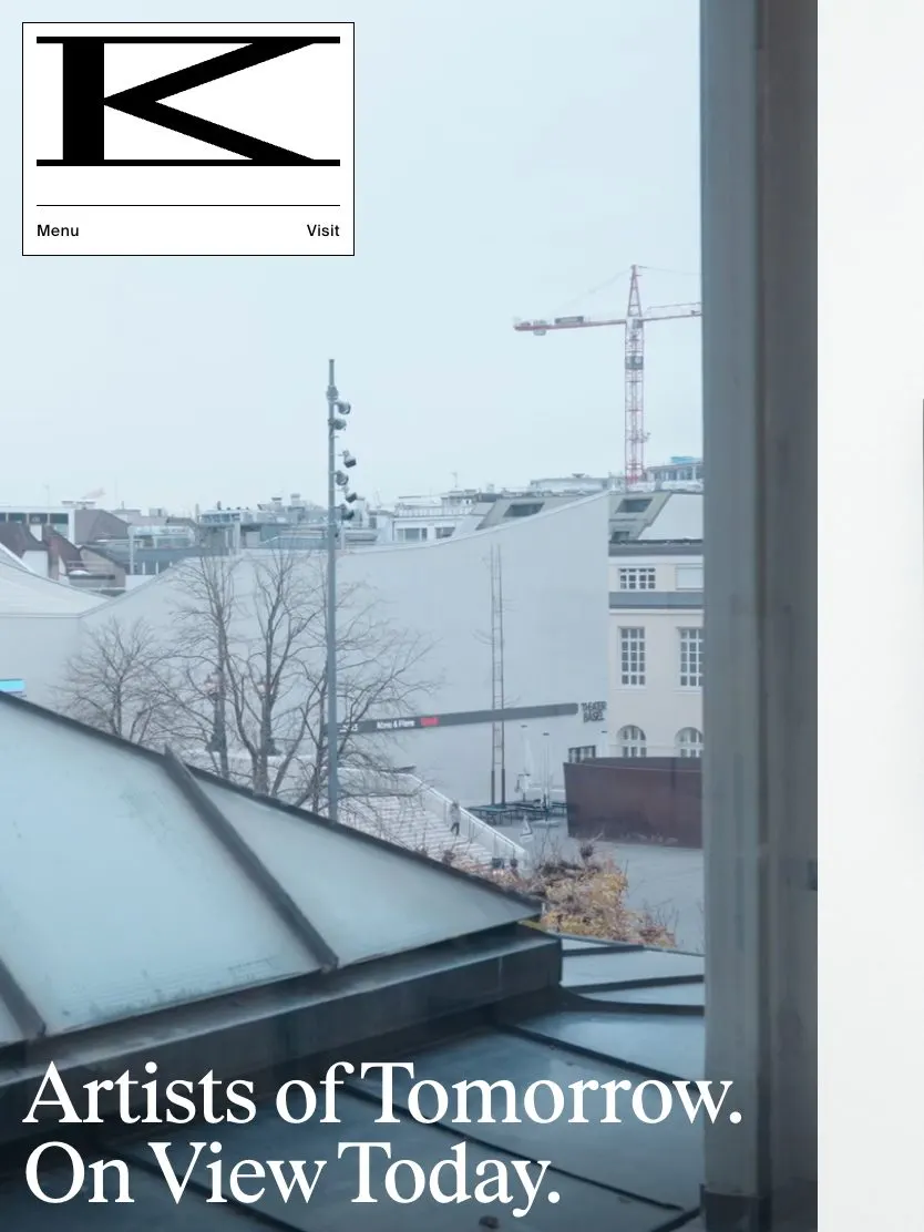 Kunsthalle Basel website, tablet screenshot