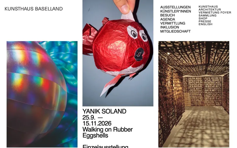 Kunsthaus Baselland website, desktop homepage