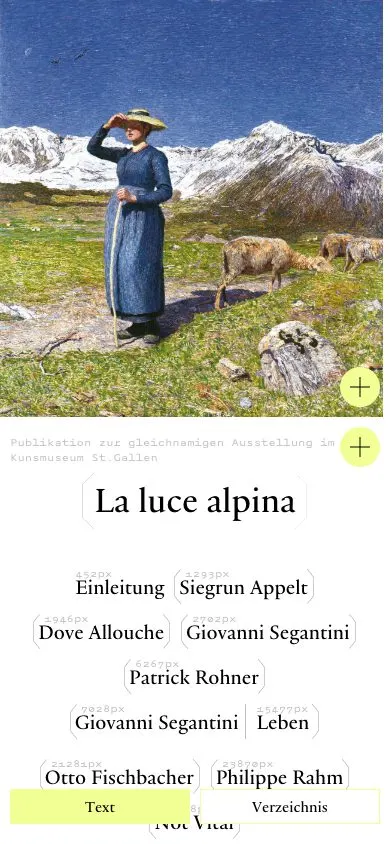 La luce alpina website, mobile screenshot