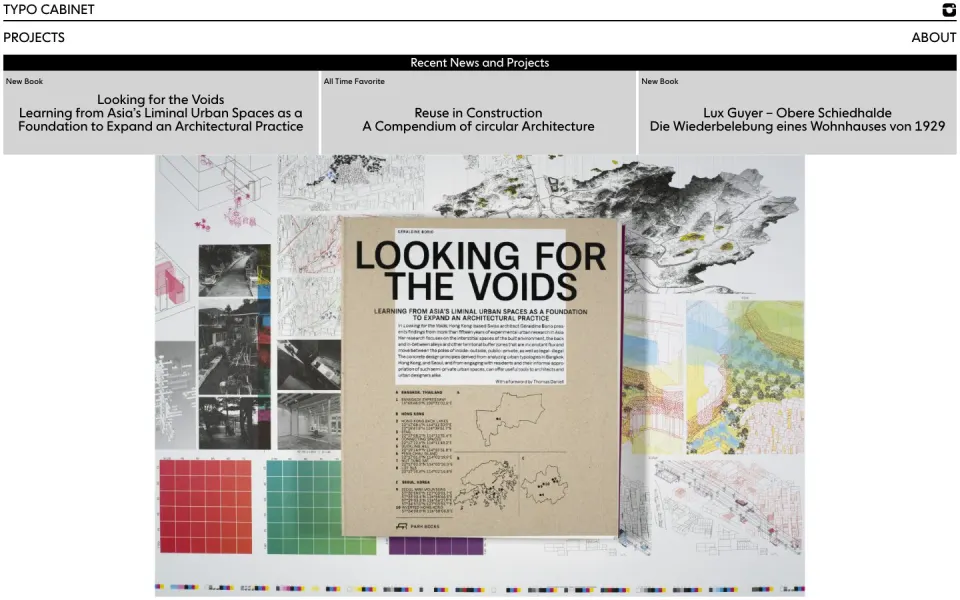 Ludovic Balland website, desktop homepage