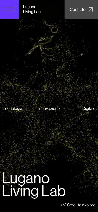 Lugano Living Lab website, mobile screenshot