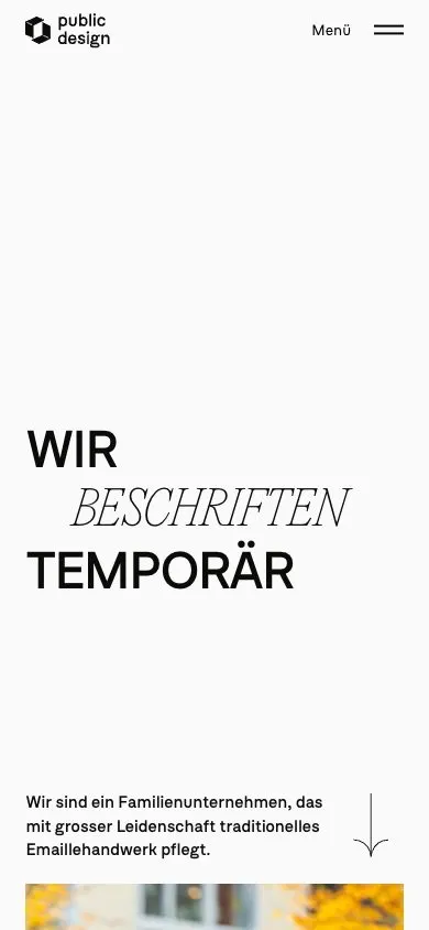 m&m public design website, mobile screenshot