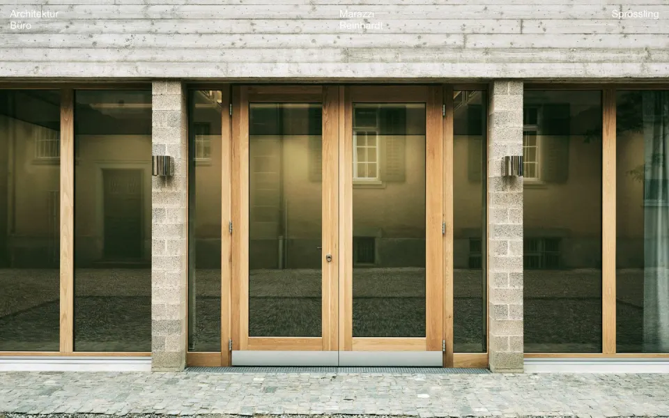 Marazzi Reinhardt website, desktop homepage