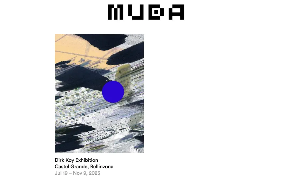 MUDA website, desktop homepage