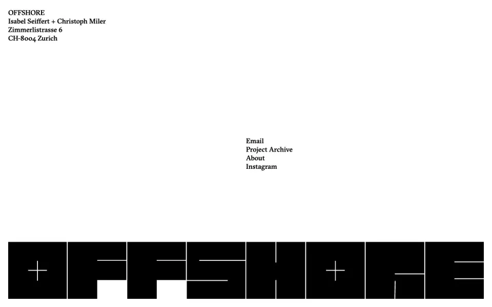 Offshore Studio website, desktop homepage