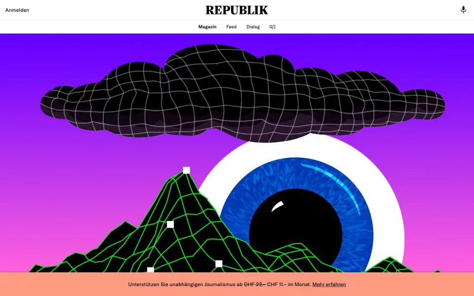 Republik website, desktop screenshot