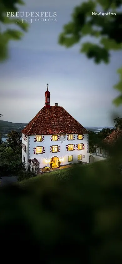 Schloss Freudenfels website, mobile screenshot