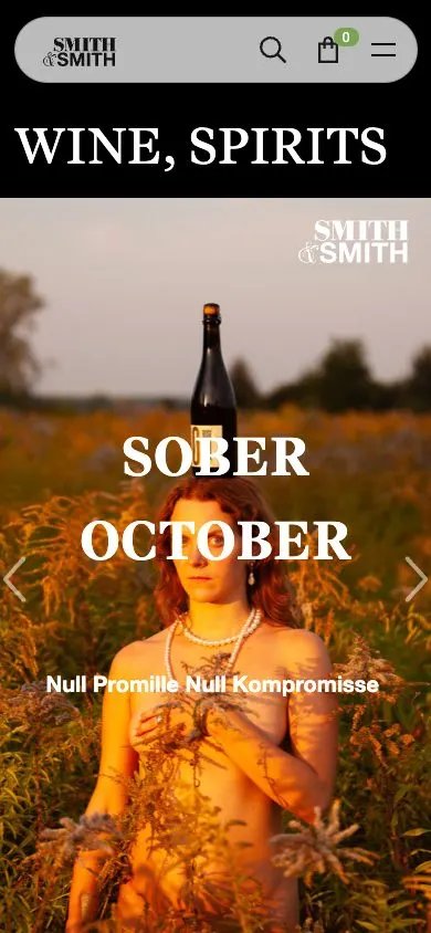 Smith & Smith website, mobile screenshot