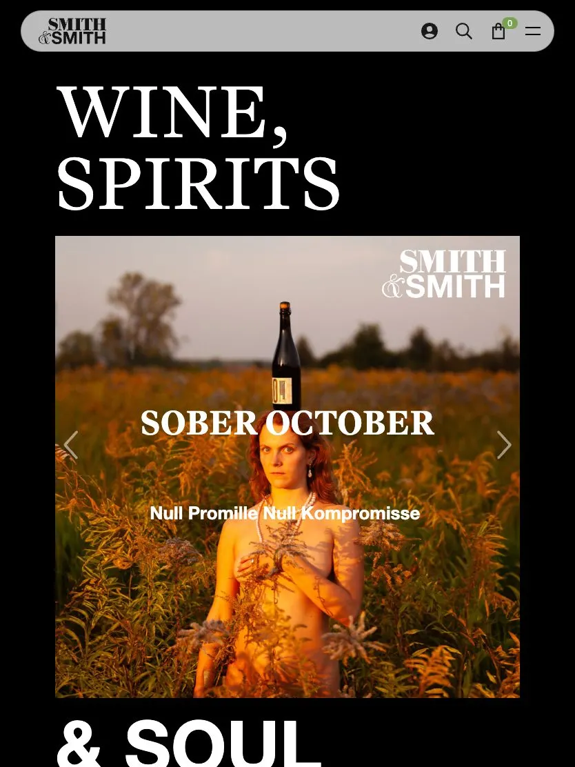 Smith & Smith website, tablet screenshot