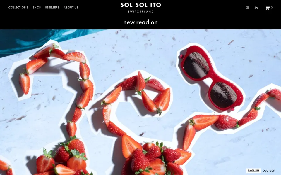 Sol Sol Ito website, desktop homepage