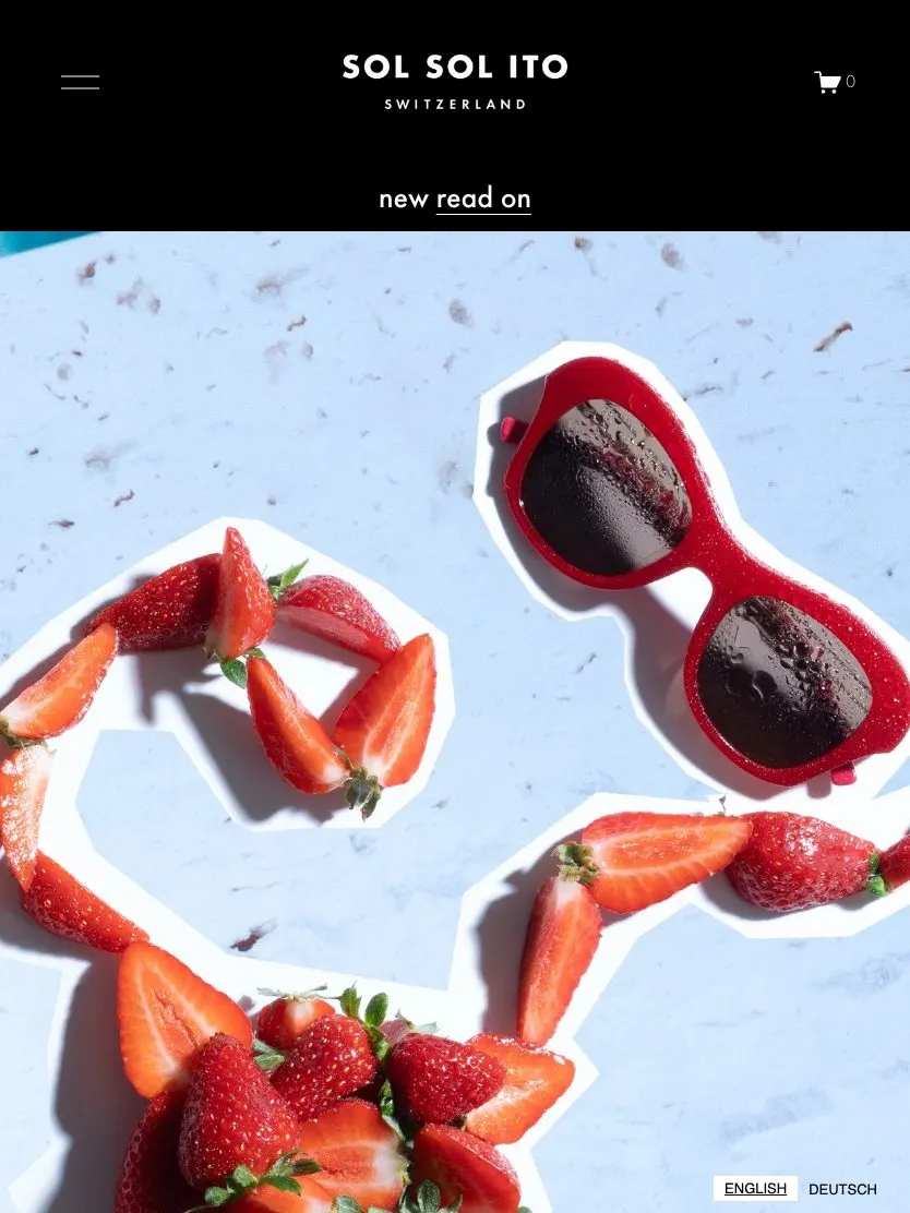 Sol Sol Ito website, tablet screenshot