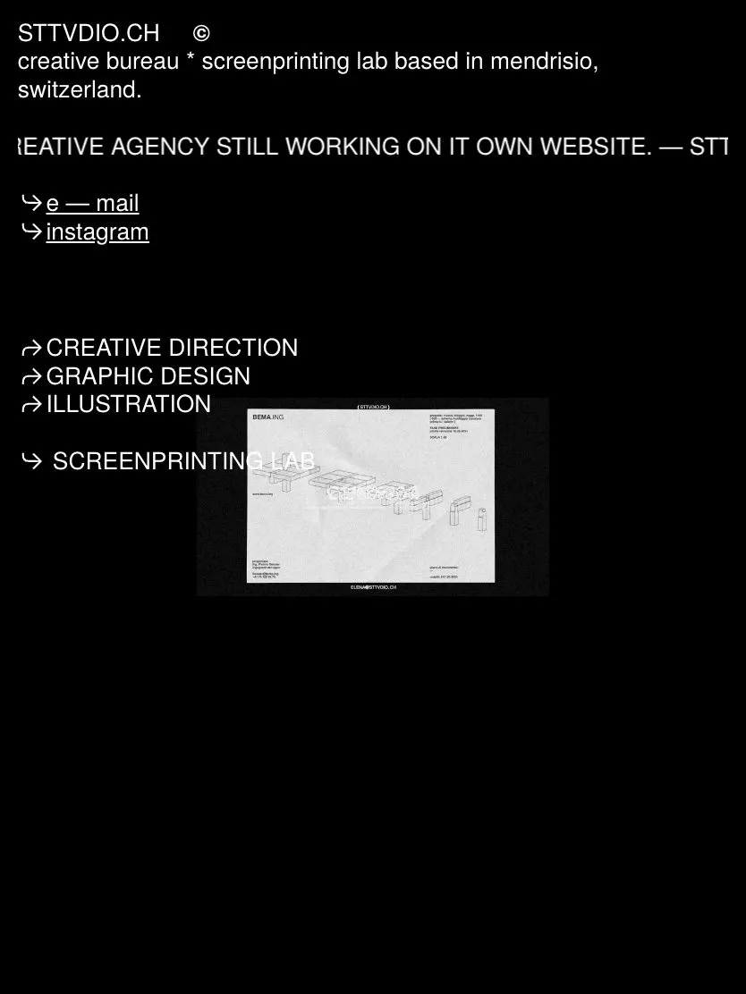 STTVDIO website, tablet screenshot
