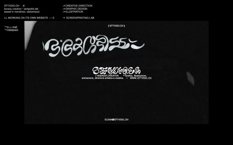 STTVDIO website, desktop homepage