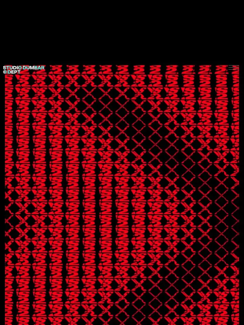 Studio Dumbar website, tablet screenshot