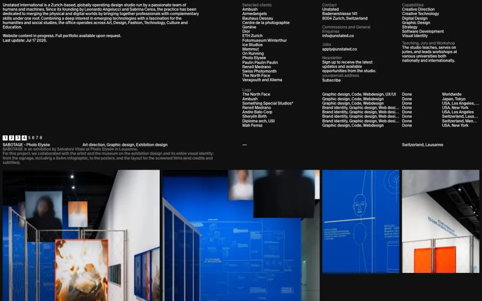 Unstated website, desktop screenshot