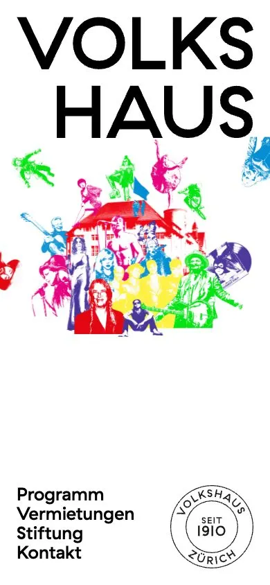 Volkshaus Zürich website, mobile screenshot
