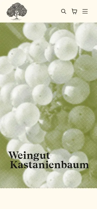 Weingut Kastanienbaum website, mobile screenshot