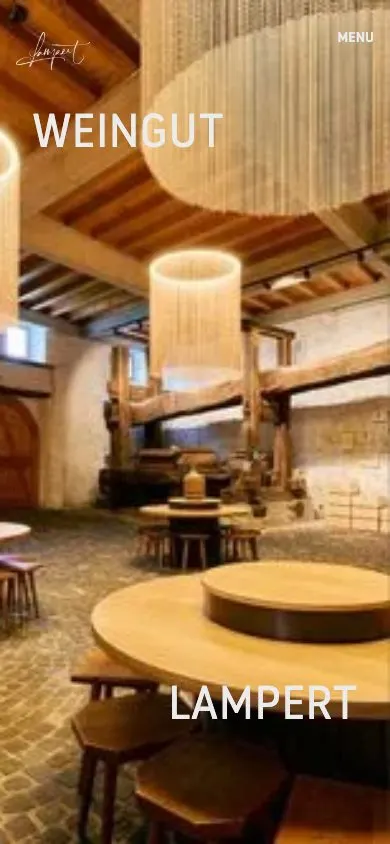 Weingut Lampert website, mobile screenshot