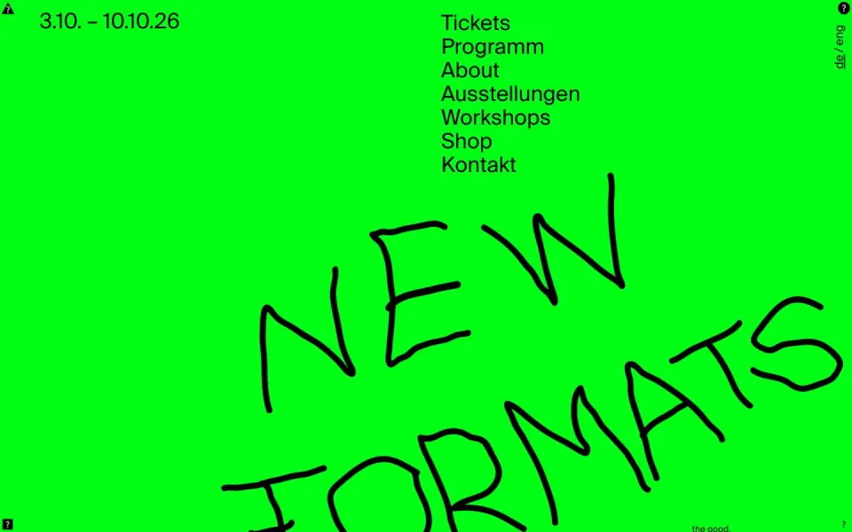 Weltformat Festival website, desktop screenshot