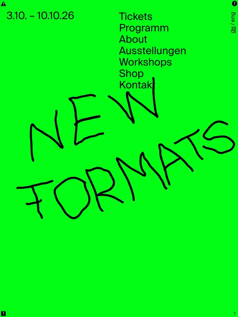 Weltformat Festival website, tablet screenshot