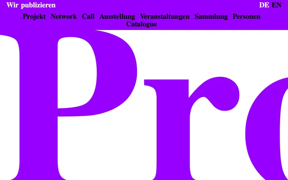 Wir publizieren website, desktop homepage