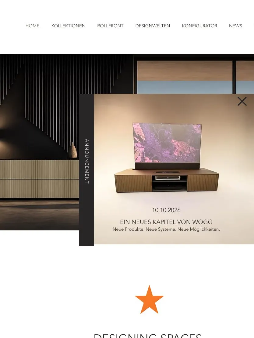 WOGG website, tablet screenshot